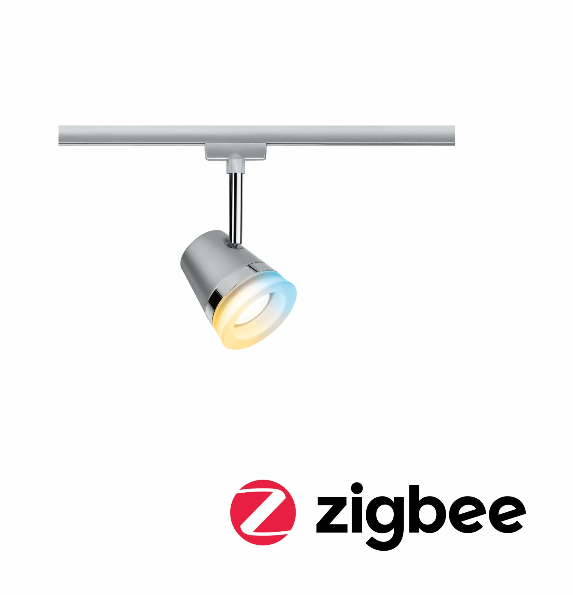 Paulmann URail Schienenspot Smart Home Zigbee 3.0 Cone Einzelspot inkl. Tunable White Leuchtmittel GU10 330lm 5W Tunable White dimmbar 230V Chrom matt#Chrom