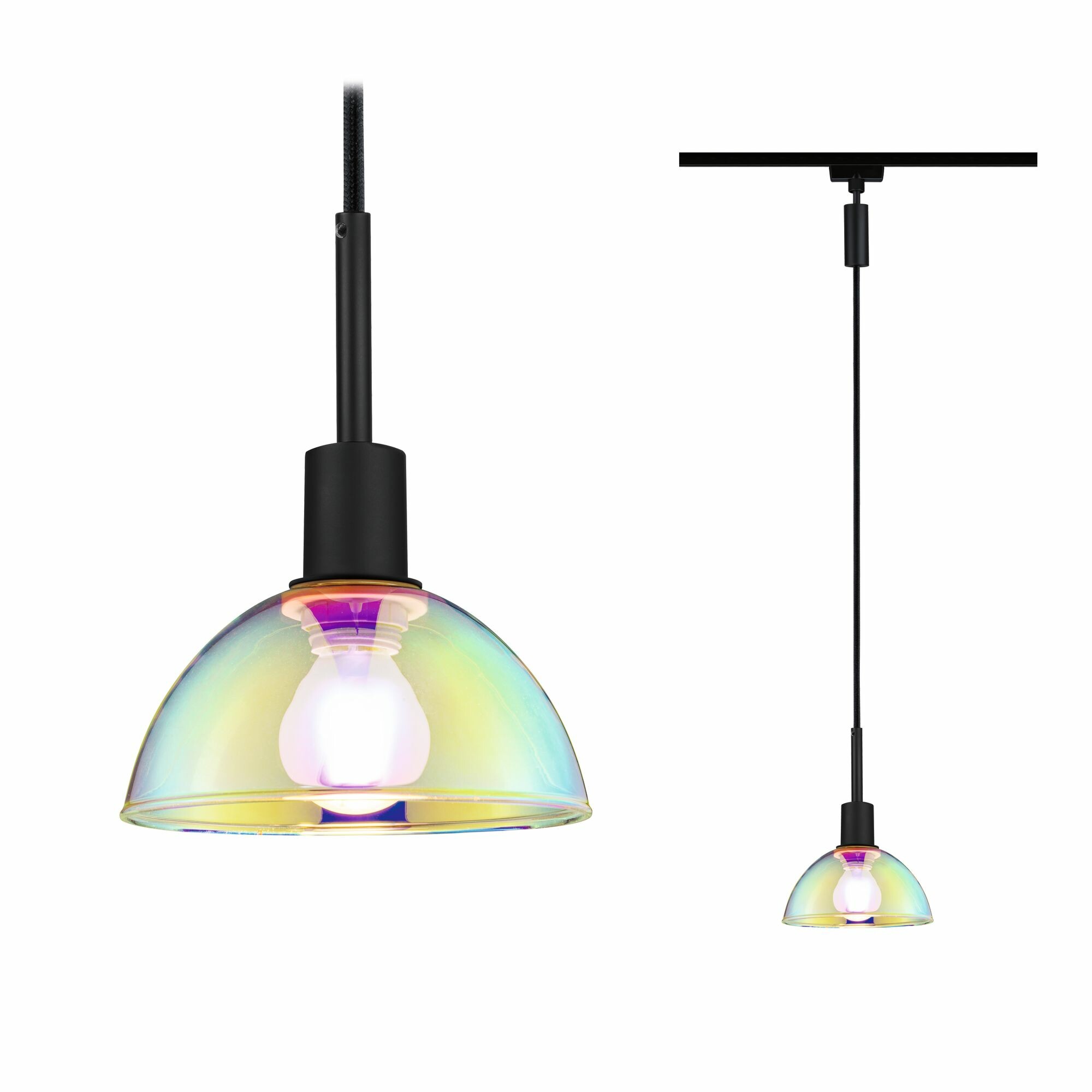 Paulmann URail Pendel Sarrasani  E14  max. 20W  dimmbar 230V Schwarz matt#Dichroic