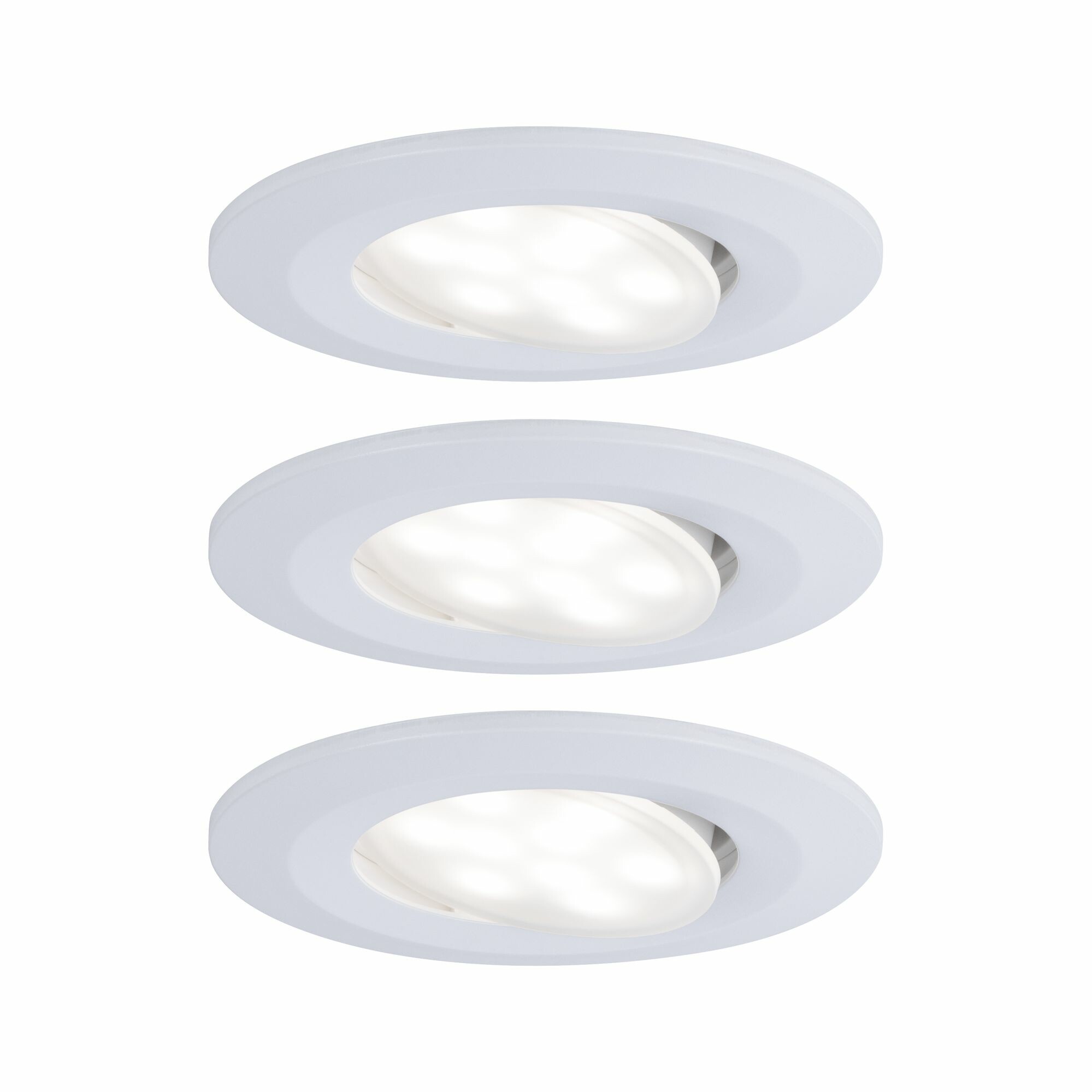 Paulmann LED Einbauleuchte Calla Basisset schwenkbar IP65 rund 90mm 30°  3x5.2W 3x460lm 230V dimmbar 4000K Weiß matt