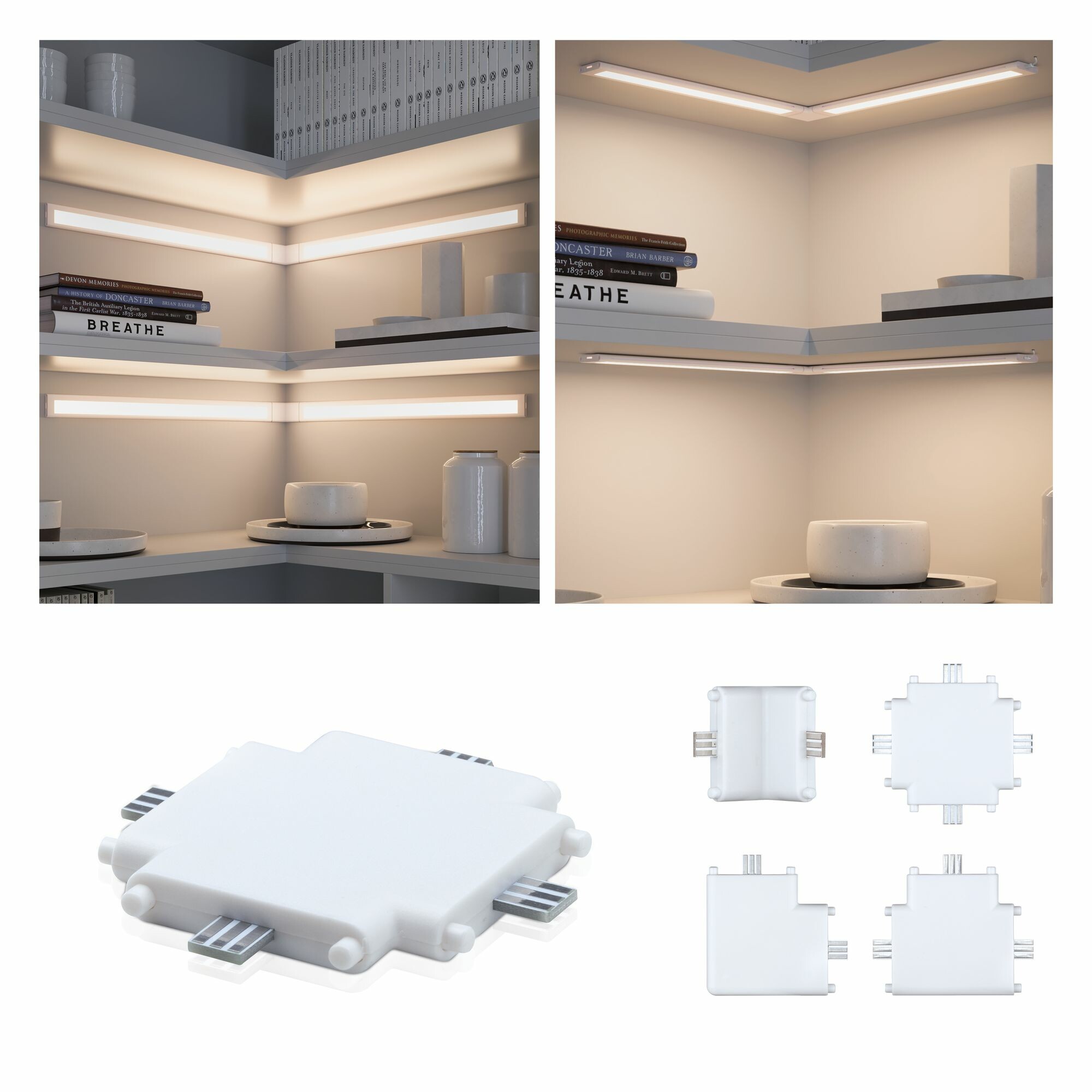 Paulmann Clever Connect Verbinder Border X-Verbinder 50x50mm  Weiß matt